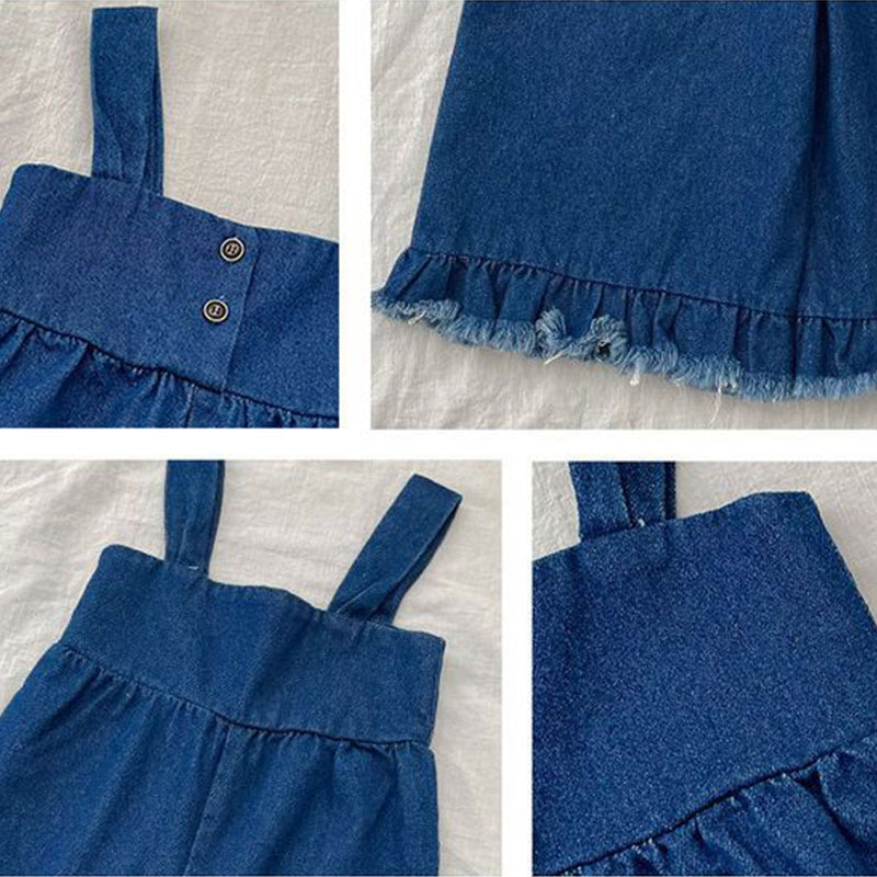 Mono Elegante de Color Sólido para Niñas de 1 a 9 Años
