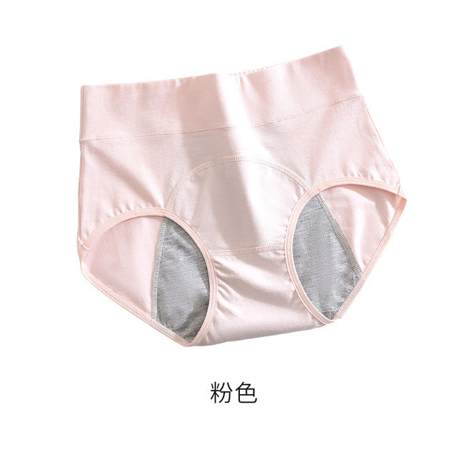 Ropa Interior Menstrual de Algodón Cintura Alta Antifugas para Mujer