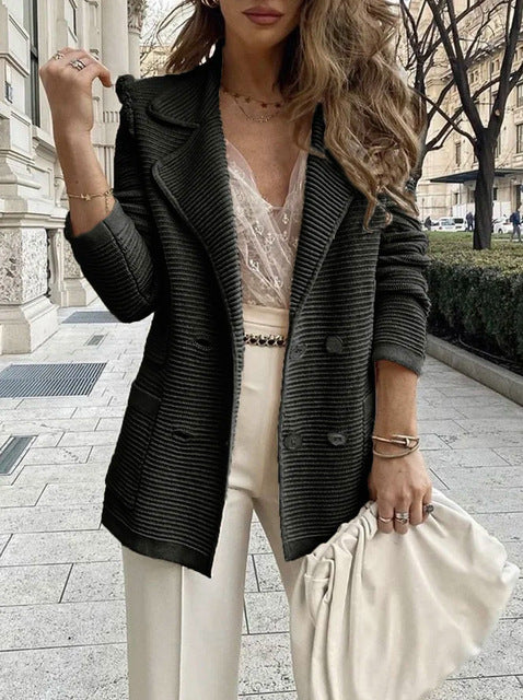 Blazer Casual Holgado Cruzado para Mujer