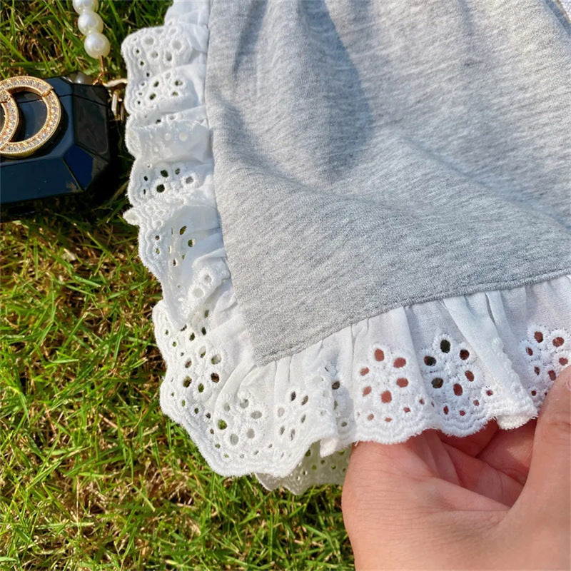 Conjunto de Short y Camiseta de Algodón para Niñas - Estilo Verano