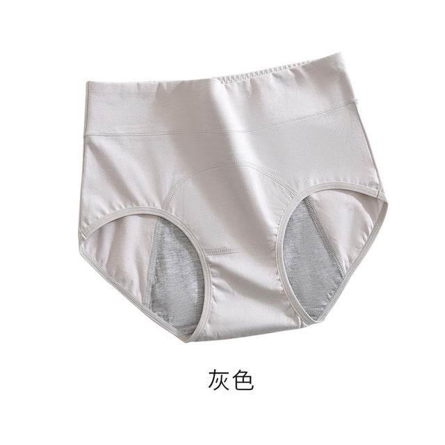 Ropa Interior Menstrual de Algodón Cintura Alta Antifugas para Mujer
