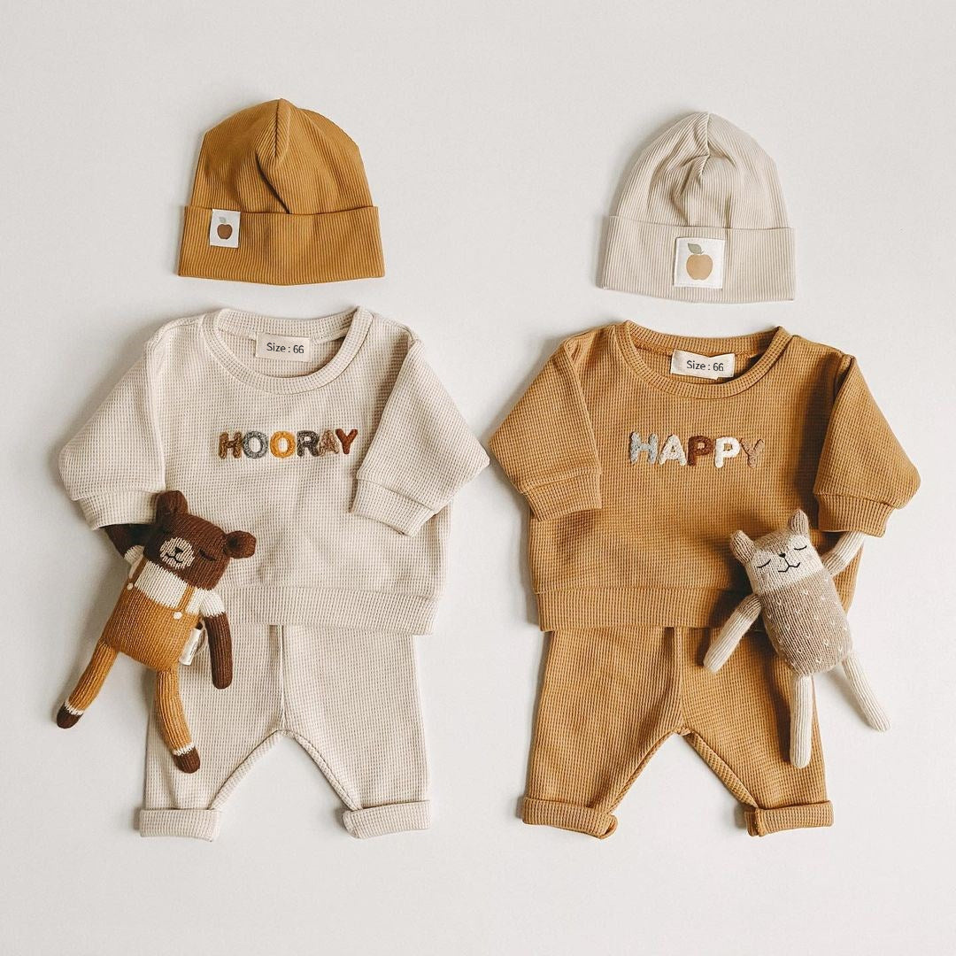 Conjunto de Sudadera y Pantalón de Manga Larga para Bebé – Arcoíris