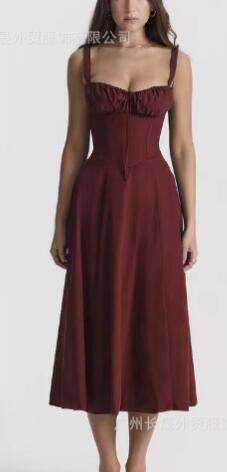 Vestido Parisino - Vestido Largo Floral con Ajuste en la Cintura (Una Pieza)