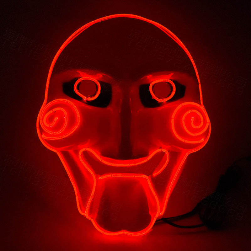 Máscara LED de Motosierra Temática de Halloween para Fiestas de Terror