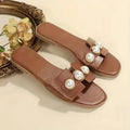 Sandalias Ligeras con Perlas sin Cordones para Mujer