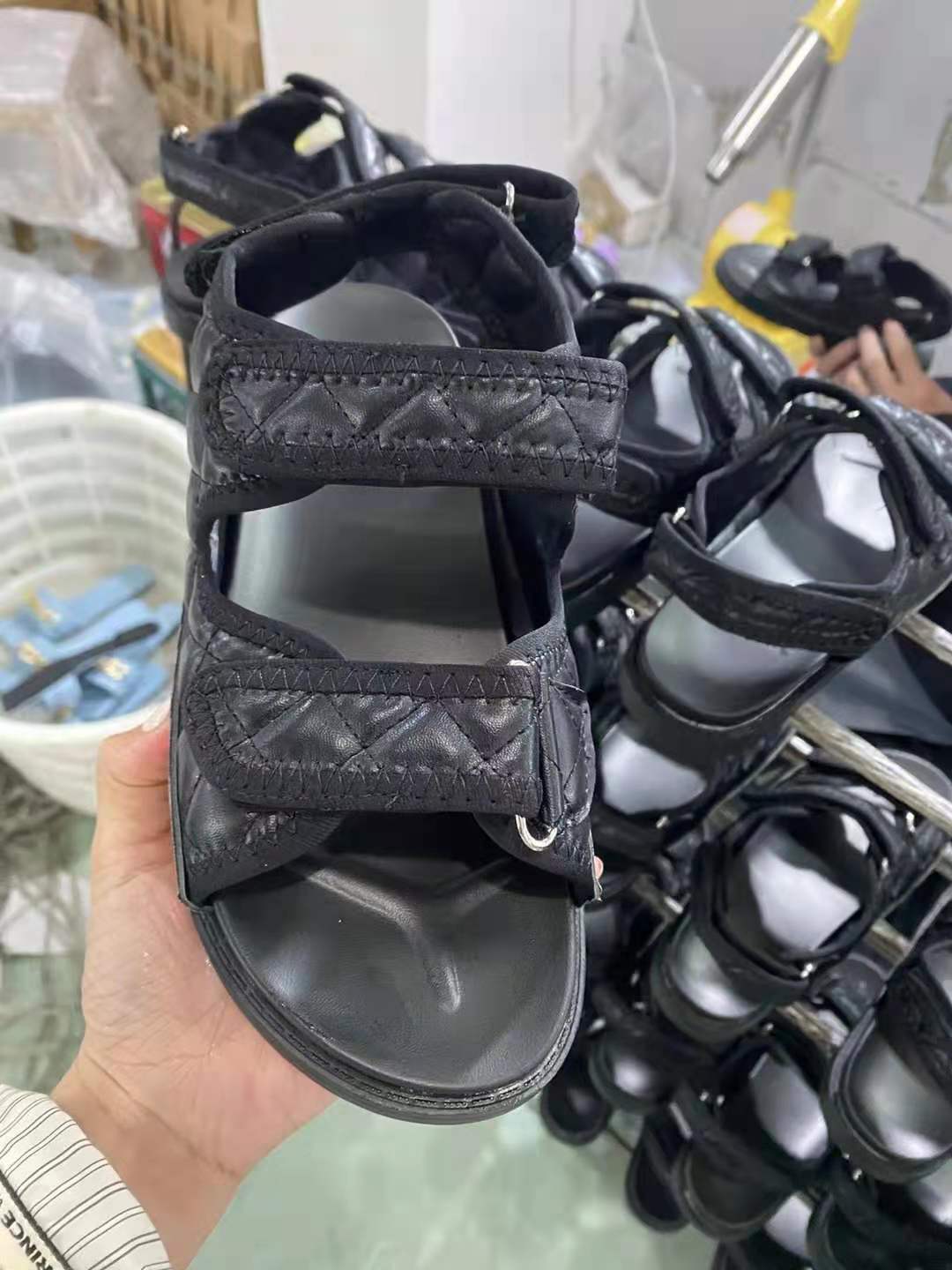 Sandalias Planas Casuales con Velcro Estilo Romano para Mujer