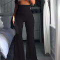 Pantalones de Yoga de Cintura Alta y Pierna Ancha para Mujer