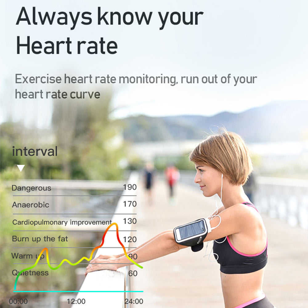 Pulsera de Actividad Impermeable con Ritmo Cardíaco y Presión Arterial