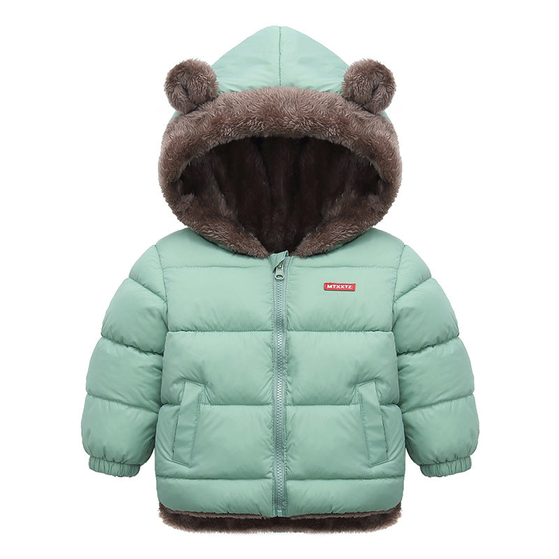 Chaqueta de Algodón con Capucha Gruesa para Niños – Invierno