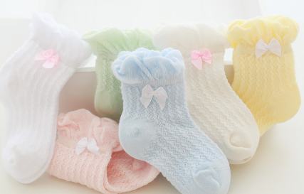 Calcetines de Princesa con Lazo de Volante para Bebés y Niñas