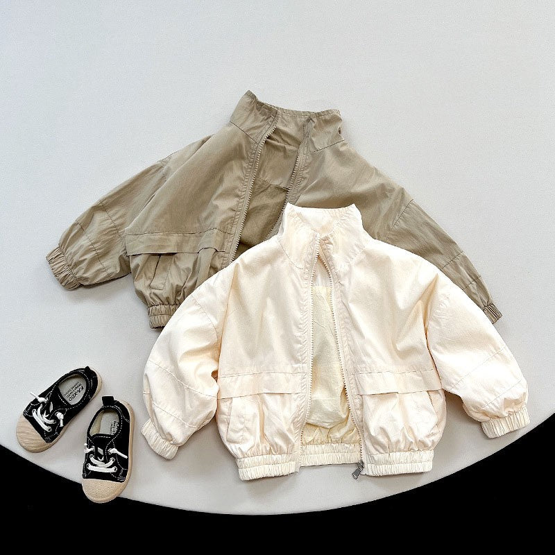 Chaqueta Protectora Solar de Color Sólido a la Moda para Niños