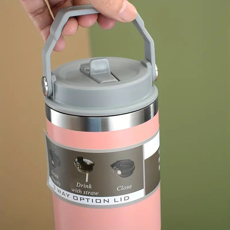 Termo Resistente con Asa para Bebidas Frías y Calientes