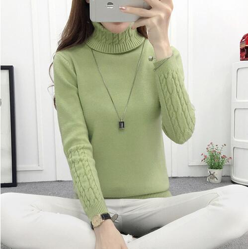 Suéter de Lana de Cuello Alto a la Moda para Invierno - Mujer