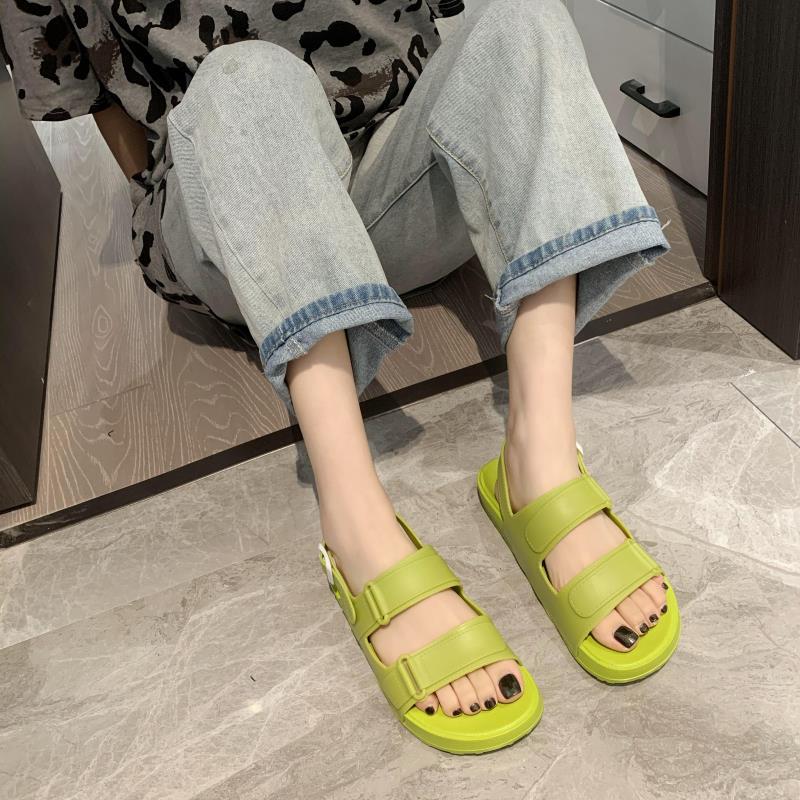 Sandalias Casuales de PVC Color Sólido Estilo Coreano