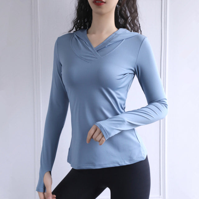 Sudadera de Yoga Transpirable de Manga Larga para Mujer