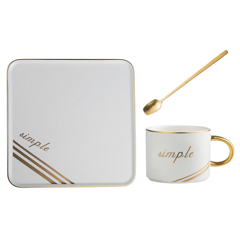 Set de Taza de Café de Cerámica Creativa Estilo Nórdico