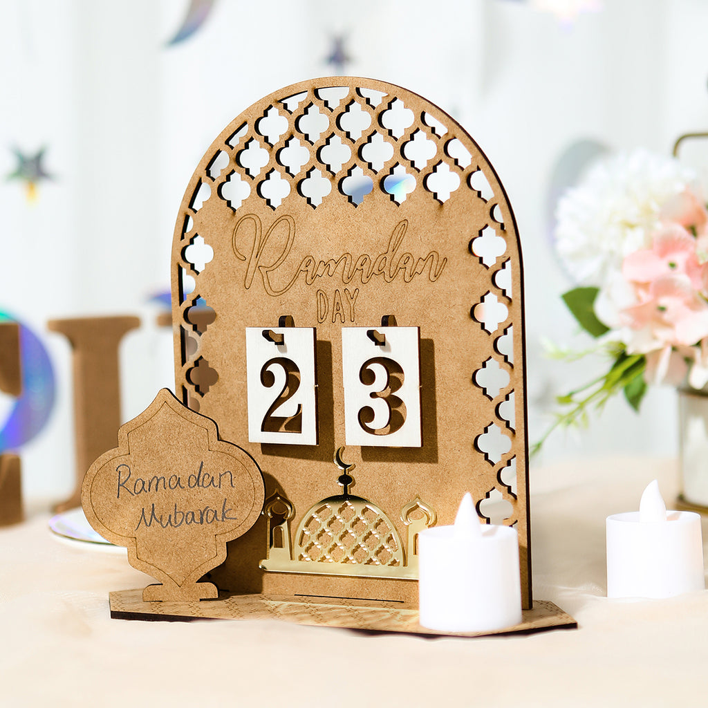 Calendario de Adviento DIY de Madera para Navidad - Colgante Decorativo