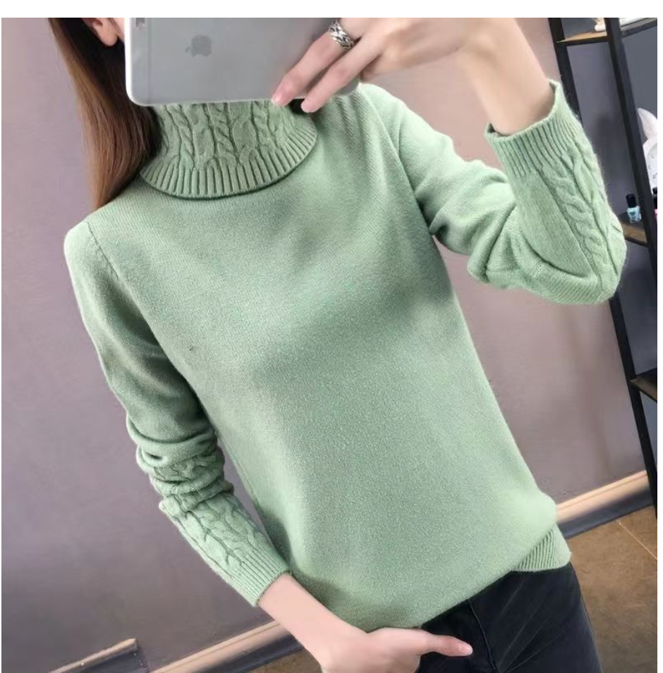 Suéter de Lana de Cuello Alto a la Moda para Invierno - Mujer