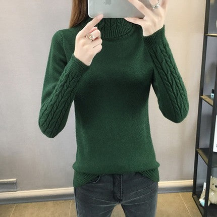 Suéter de Lana de Cuello Alto a la Moda para Invierno - Mujer