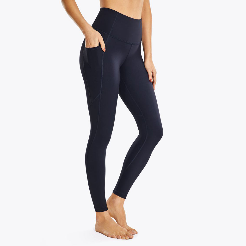Leggings de Cintura Alta Color Sólido para Fitness y Running