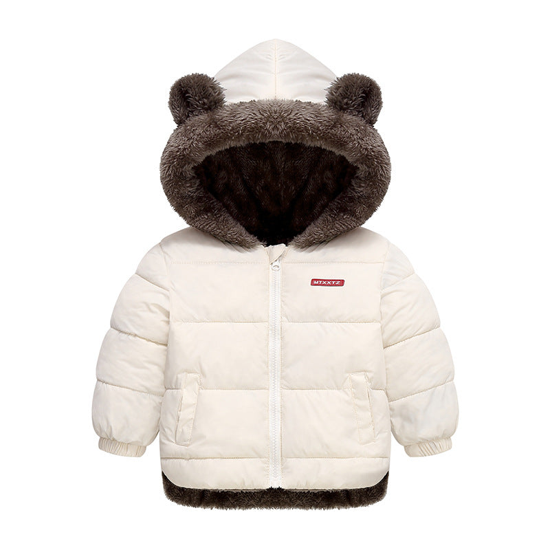 Chaqueta de Algodón con Capucha Gruesa para Niños – Invierno