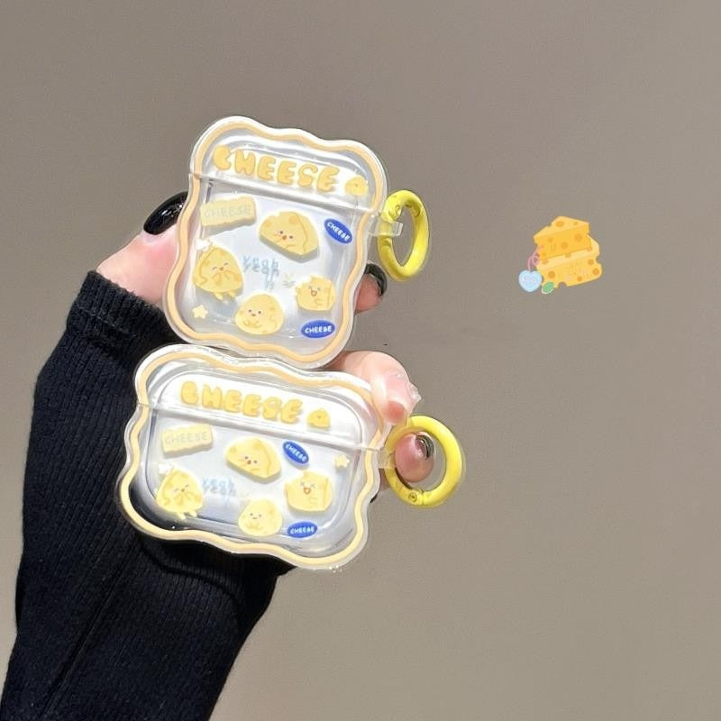 Linda Funda tipo Queso Ondulado para Apple AirPods