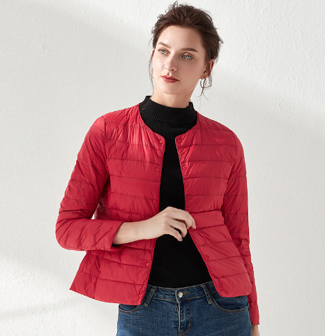Chaqueta Acolchada con Botones para Mujer (Una Pieza)