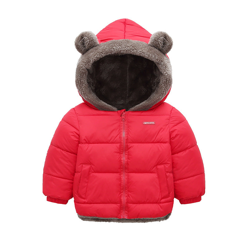 Chaqueta de Algodón con Capucha Gruesa para Niños – Invierno