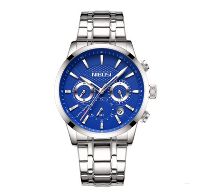 Reloj Deportivo de Acero Negro y Dorado para Hombre con 3 Esferas