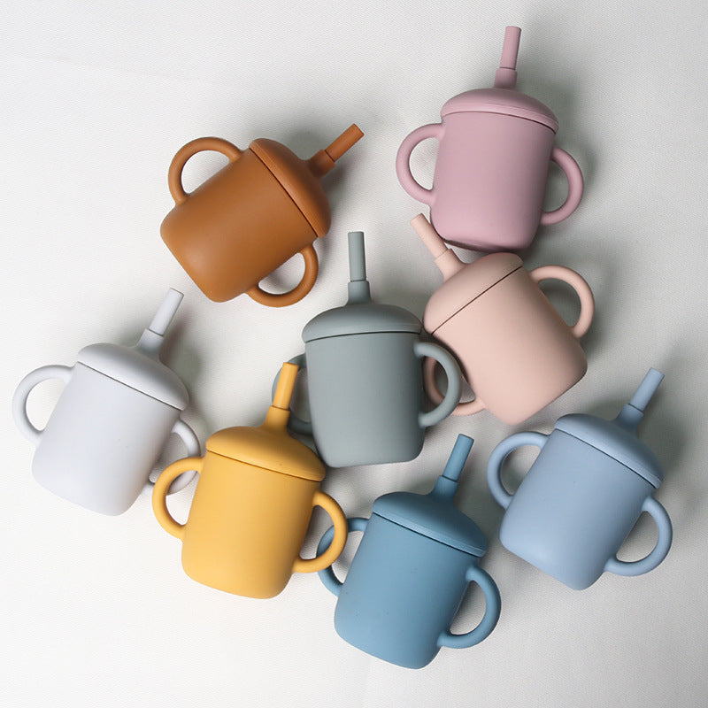 Vaso de Silicona con Pajita para Bebé – Resistente a Caídas y Altas Temperaturas