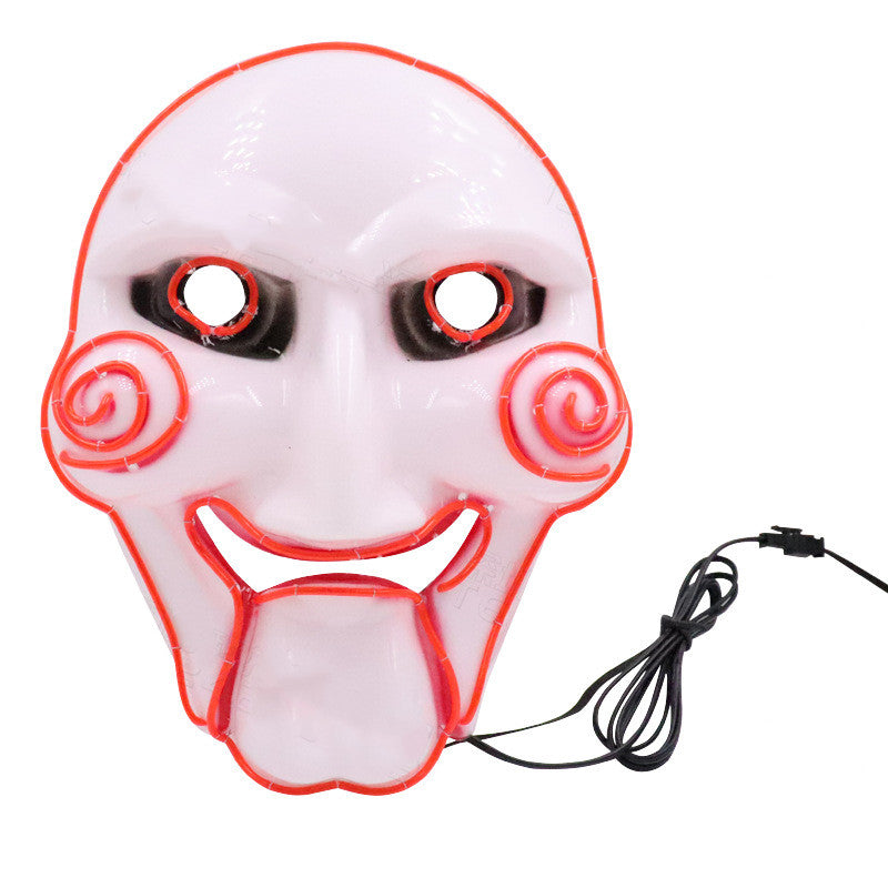 Máscara LED de Motosierra Temática de Halloween para Fiestas de Terror