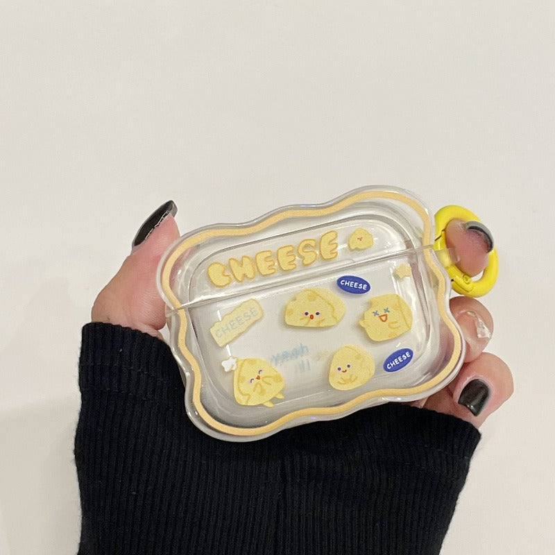 Linda Funda tipo Queso Ondulado para Apple AirPods