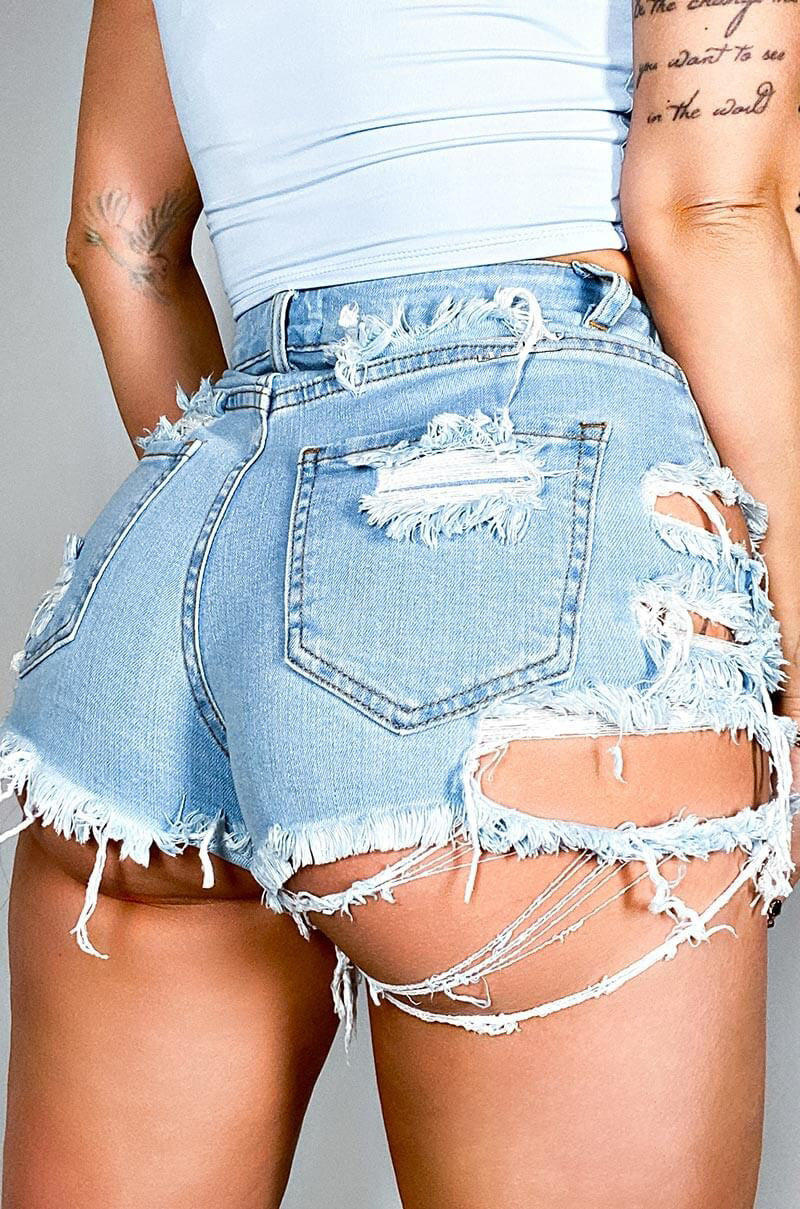 Shorts Vaqueros Rotos Estilo Europeo y Americano para Mujer