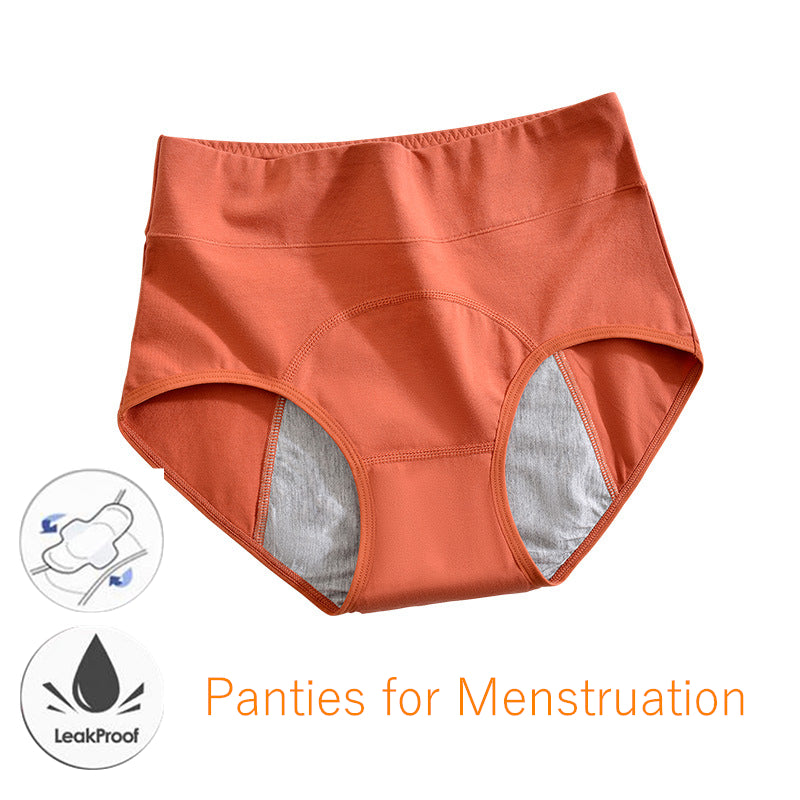 Ropa Interior Menstrual de Algodón Cintura Alta Antifugas para Mujer