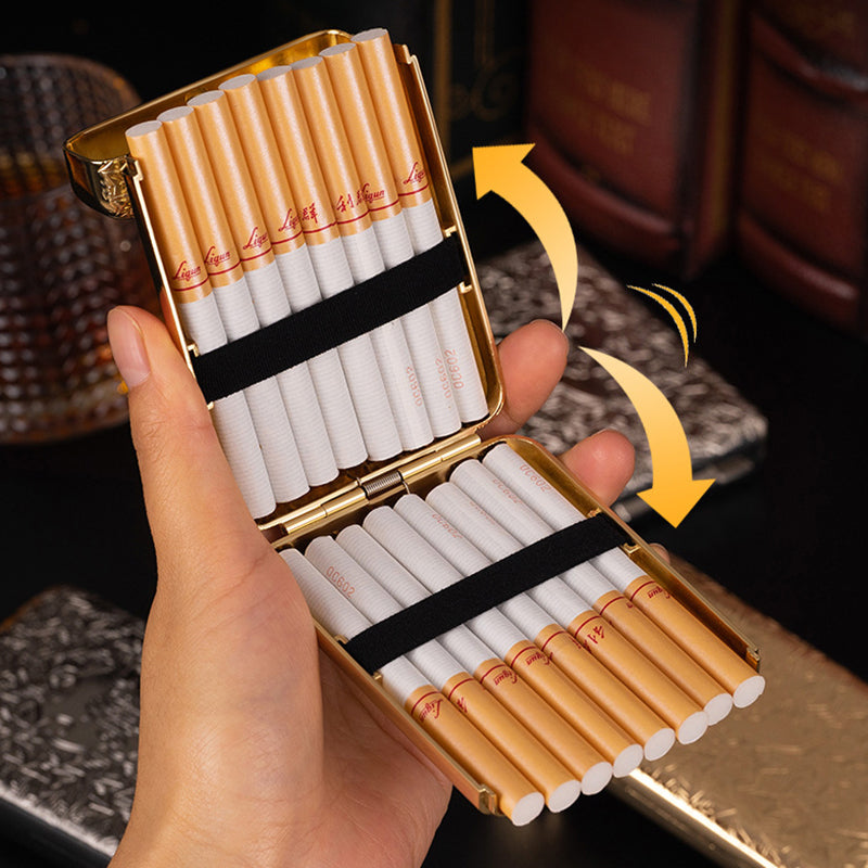 Cigarrera Vintage de Lujo Grabada para 16/20 Cigarrillos
