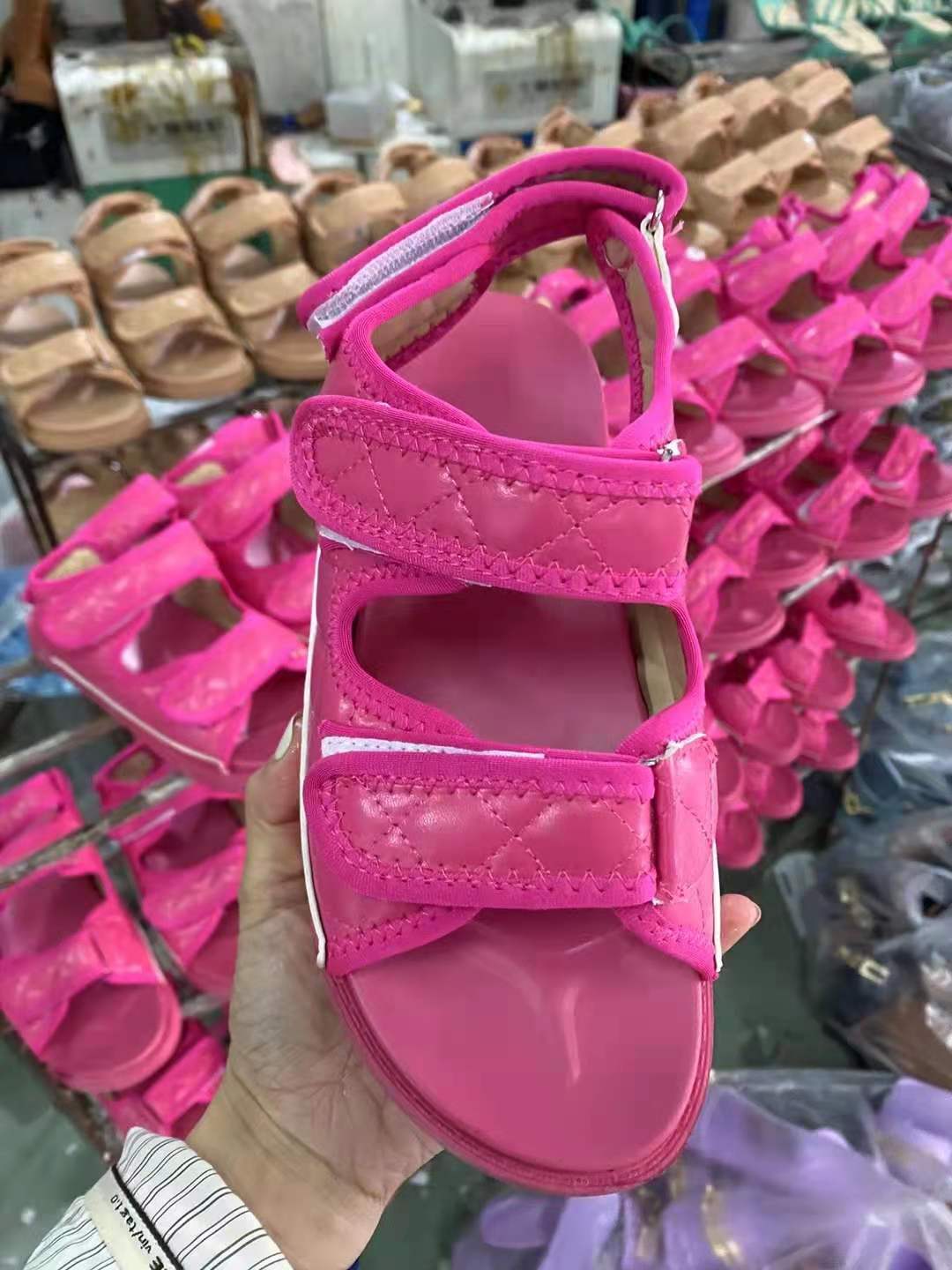 Sandalias Planas Casuales con Velcro Estilo Romano para Mujer