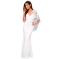 Vestido con Estola de Encaje - Conjunto Elegante de Encaje