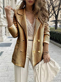 Blazer Casual Holgado Cruzado para Mujer
