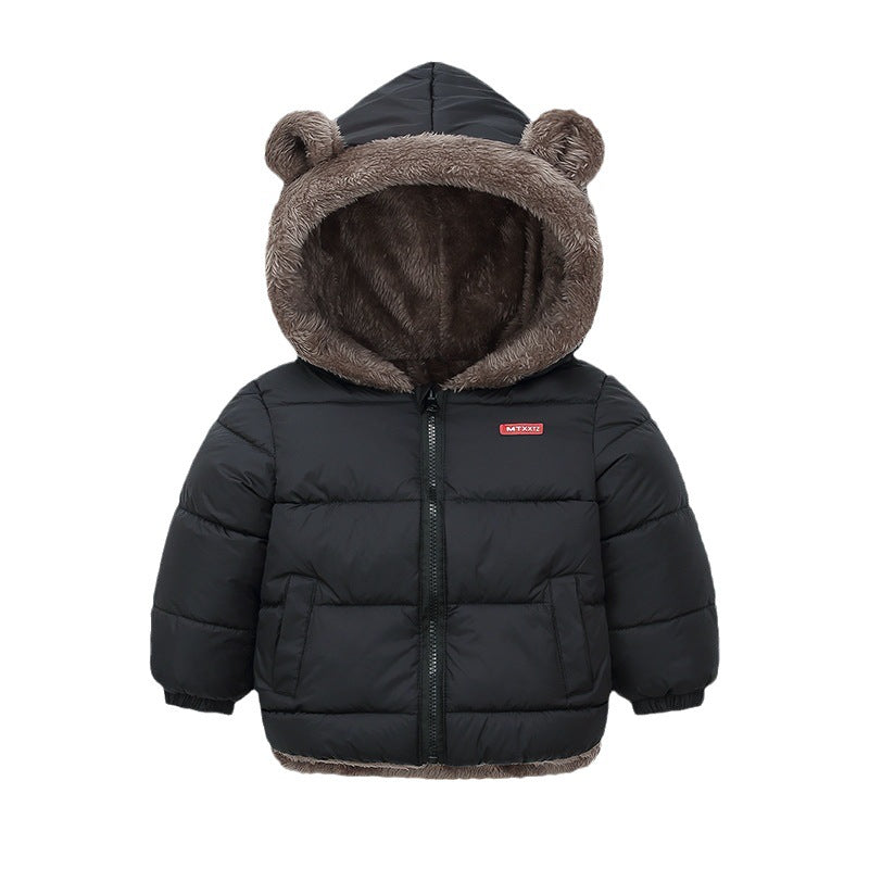 Chaqueta de Algodón con Capucha Gruesa para Niños – Invierno