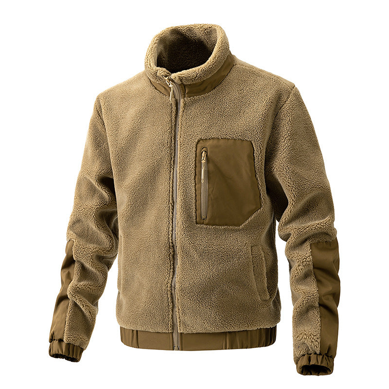Chaqueta de Forro Polar con Cuello Alto para Hombre - Otoño/Invierno