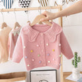 Cárdigan de Punto de Manga Larga a la Moda para Niñas