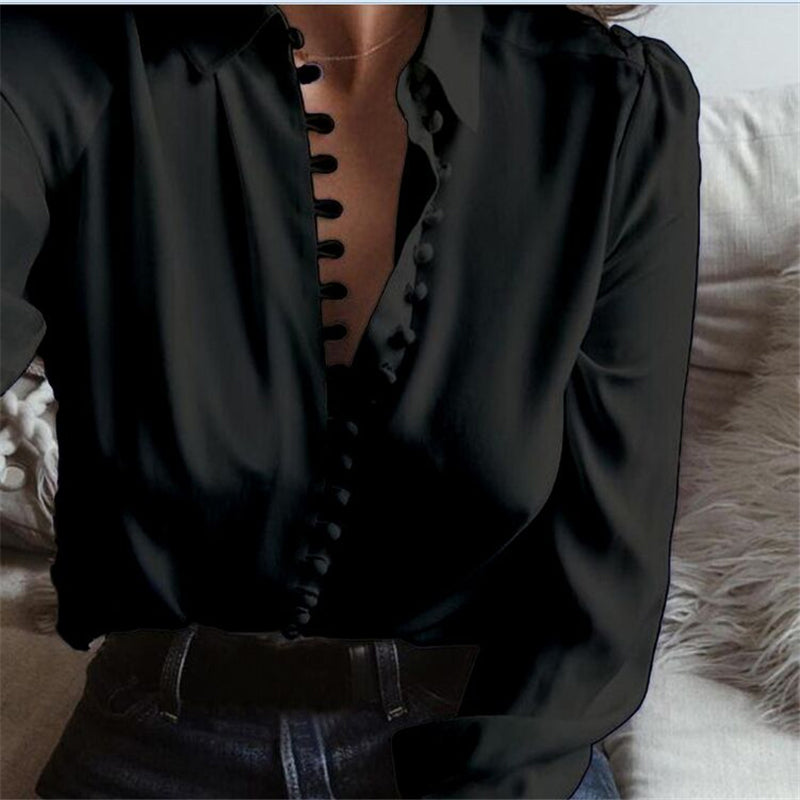 Blusa Lisa de Mujer - Moda de Oficina Primavera