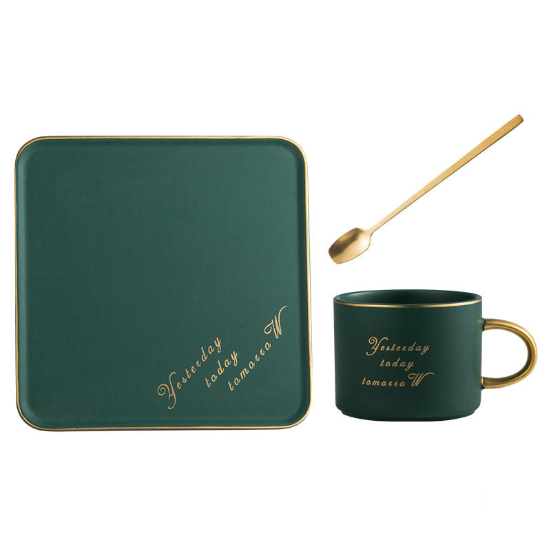 Set de Taza de Café de Cerámica Creativa Estilo Nórdico