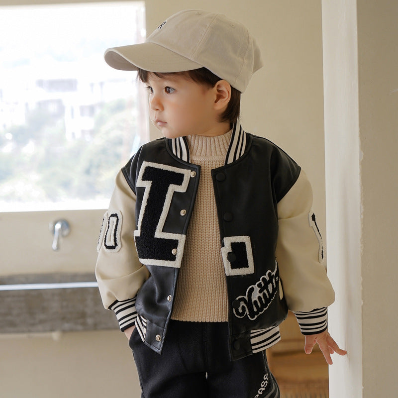 Chaquetas de Cuero y Abrigos de Algodón para Niños