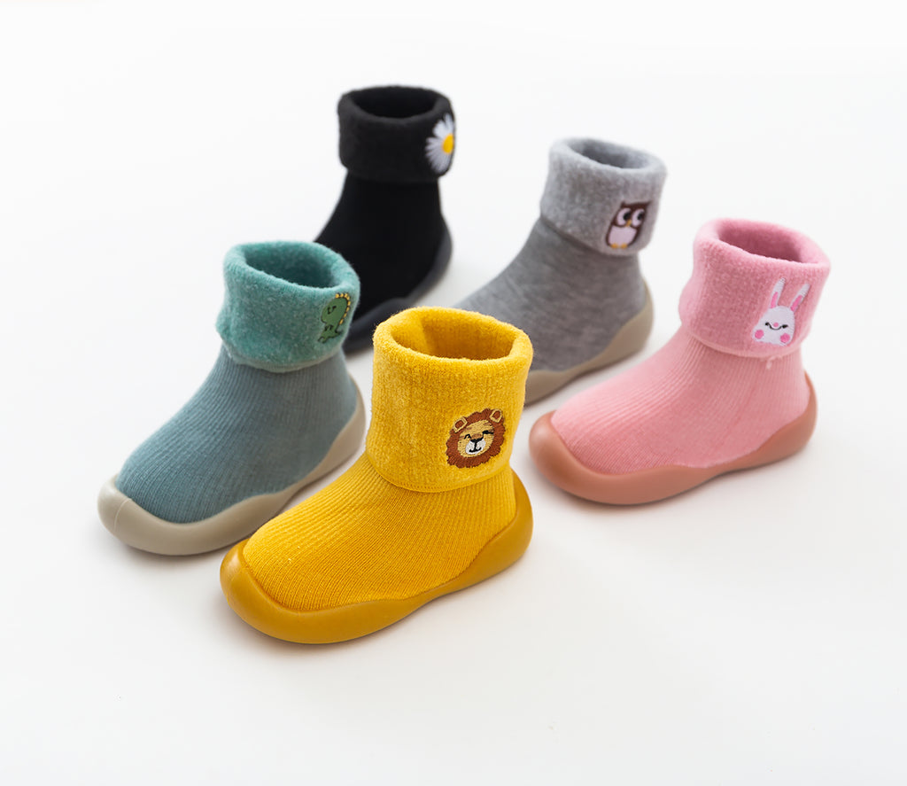 Zapatos Calcetines Bordados Cálidos de Invierno para Bebés