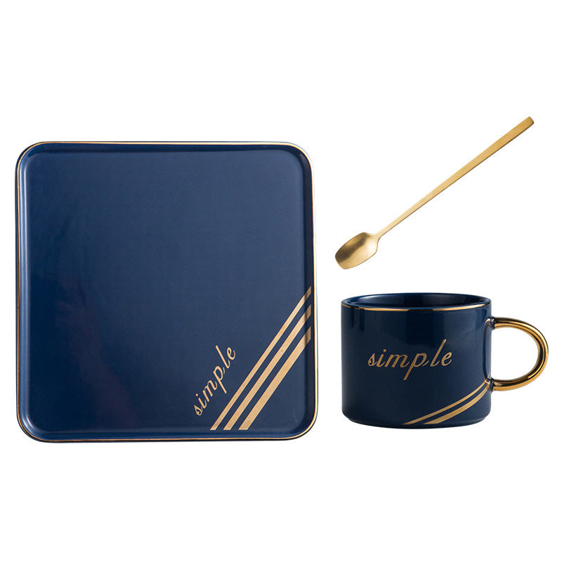 Set de Taza de Café de Cerámica Creativa Estilo Nórdico