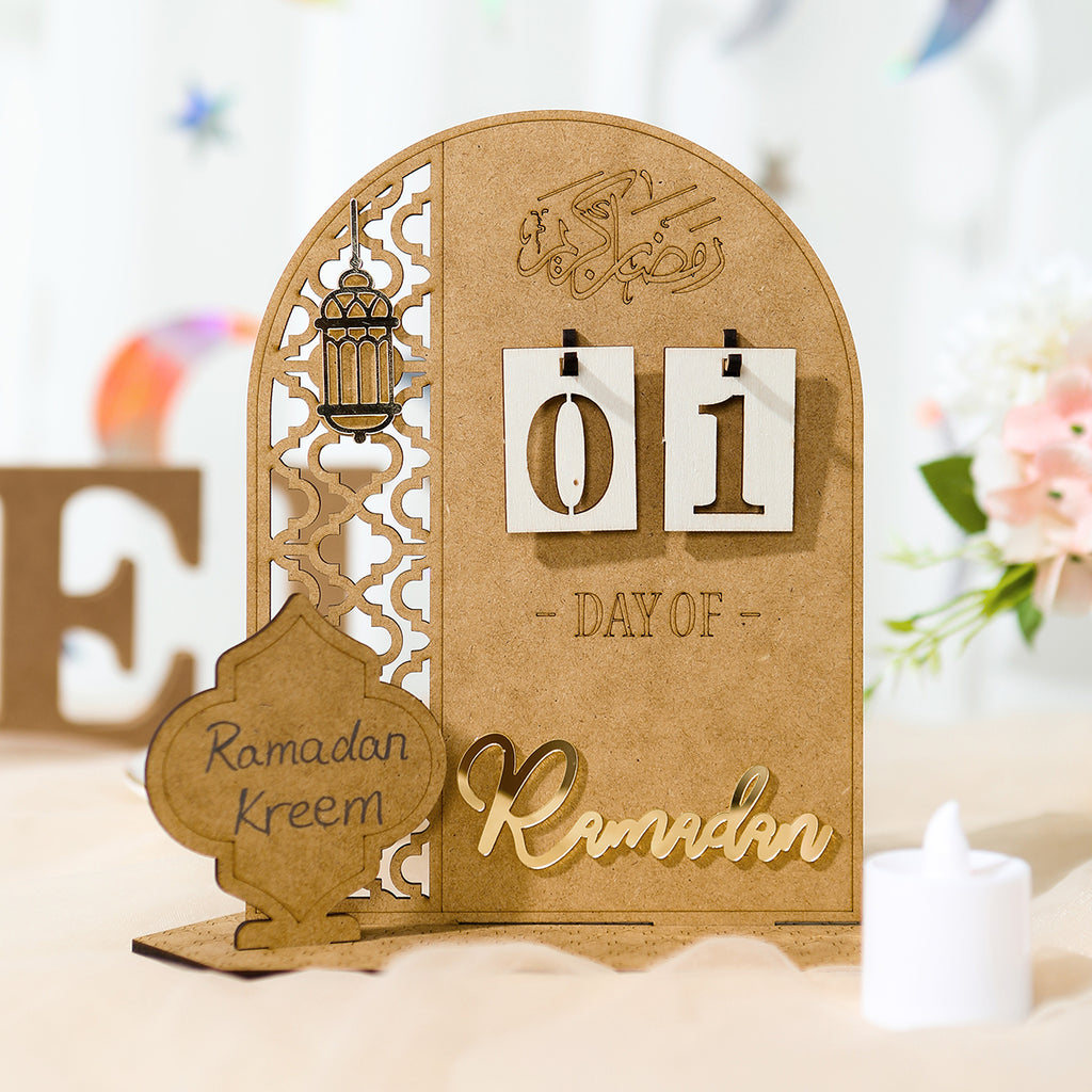Calendario de Adviento DIY de Madera para Navidad - Colgante Decorativo