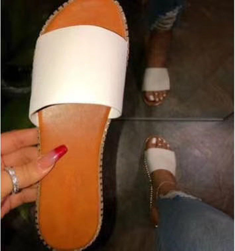 Chanclas Transparentes de Suela Plana Talla Grande