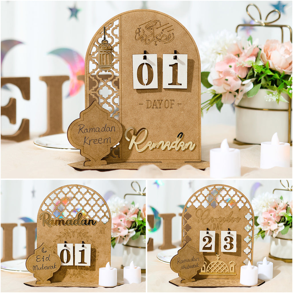 Calendario de Adviento DIY de Madera para Navidad - Colgante Decorativo