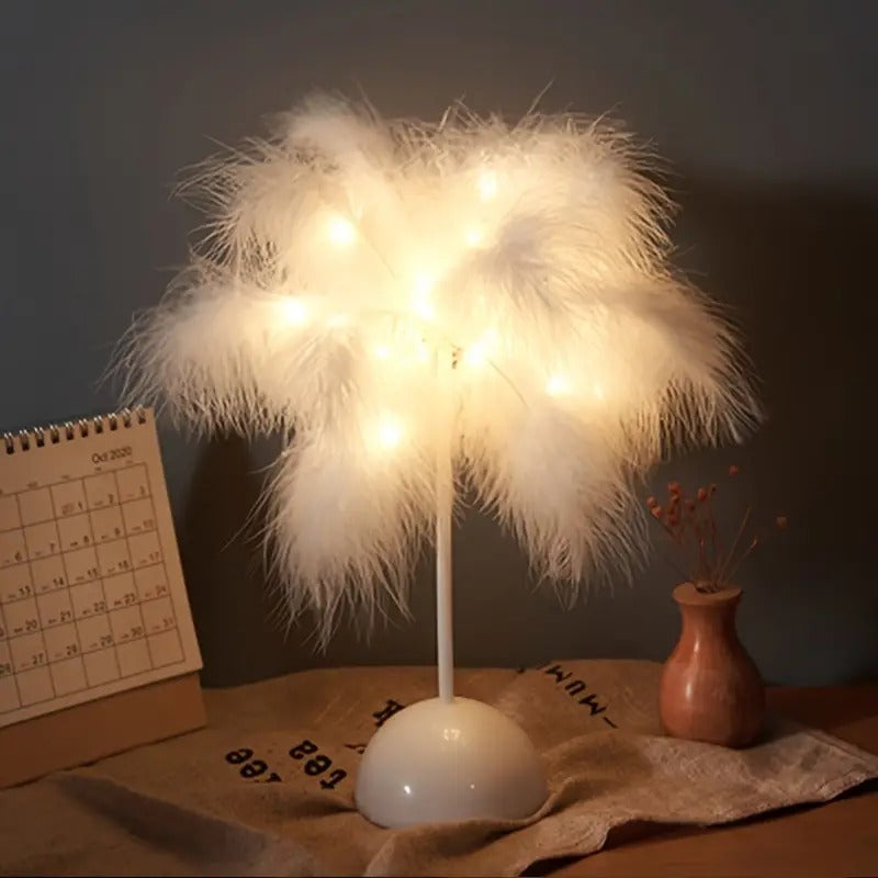 Luces Románticas de Plumas para Dormitorio y Mesa de Comedor